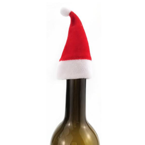 Mini Santa Hat Wine Bottle Topper